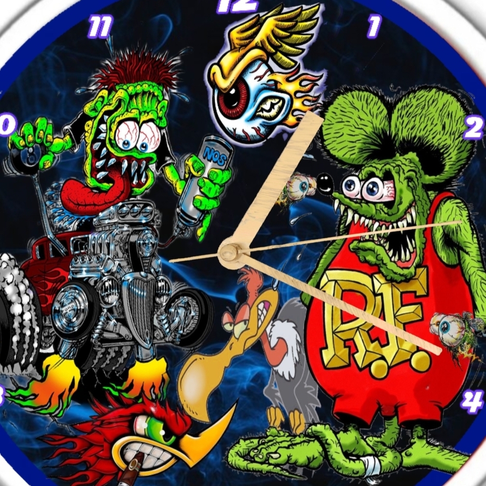 Rat Fink Characters Wall Clock